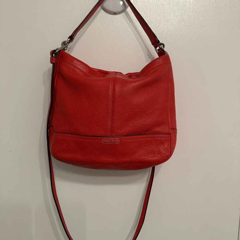 Coach Vibrant Red Sling Back Bag & Strap 🔥